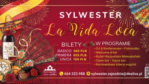 Bal Sylwestrowy "La Vida Loca" - Stara Zajezdnia Kraków! - Sylwester