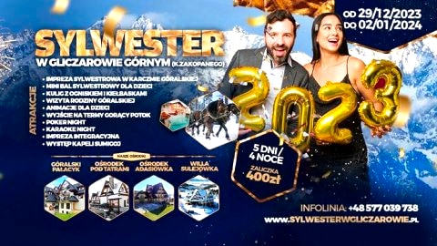Sylwester w Gliczarowie Górnym dla dorosłych i z dziećmi - Sylwester