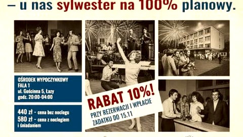 Sylwerter w stylu PRL na Fali 1 w Łazach k. Mielna - Sylwester