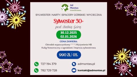 Sylwester 50+ pod Babią Górą - Sylwester