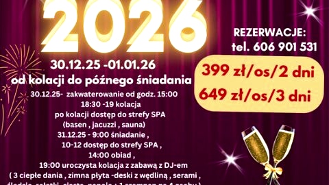 od 399zł/os all inclusive SYLWESTER  + BASEN/SPA - Sylwester