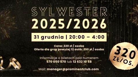 Bal Sylwesterowy w Klubie Prominent - Sylwester