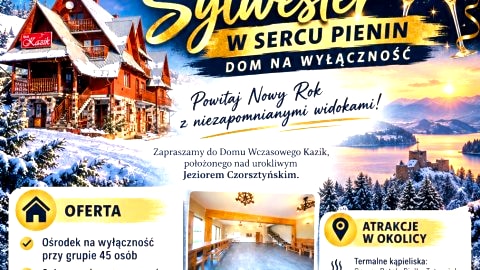 Sylwester w górach dom, ośrodek na wyłączność 45 osób - Sylwester