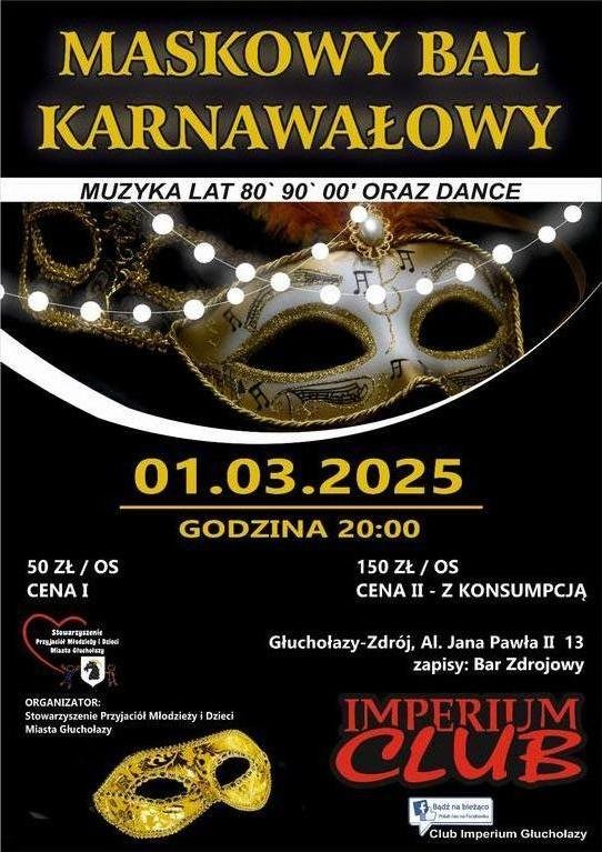 Bal Maskowy Club Imperium Głuchołazy