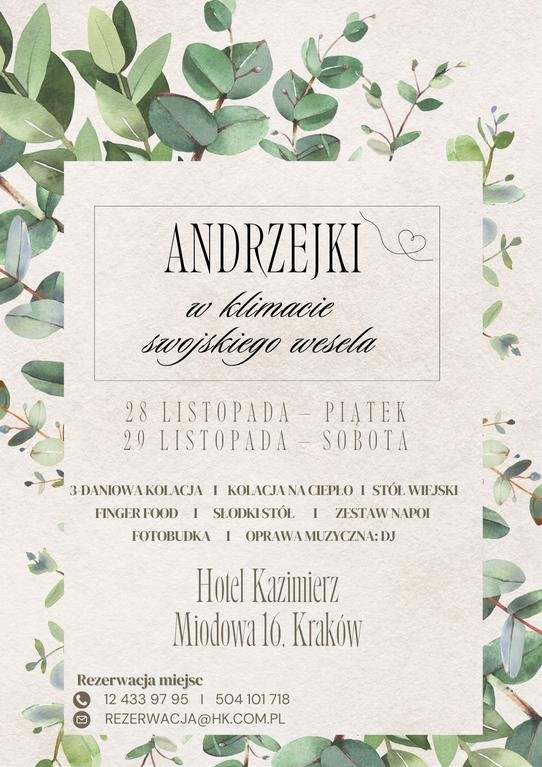 Andrzejki w Hotelu Kazimierz Kraków