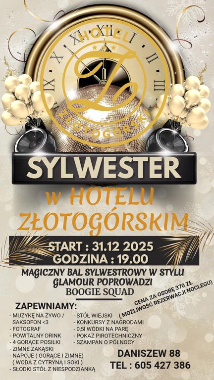 Sylwester w Hotelu Złotogórskim w stylu Glamour