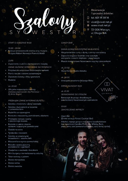 Menu sylwester vivat