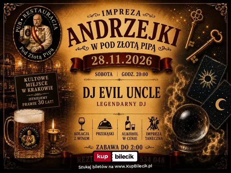 Andrzejki w Piwnicy pod Złotą Pipą!