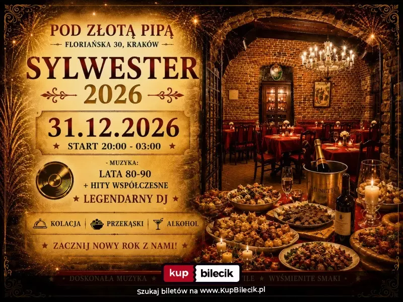 Sylwester 2026/2027 w sercu Krakowa!