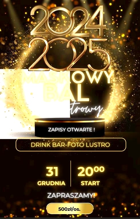 Maskowy Bal Sylwestrowy w Magnolia Kutno