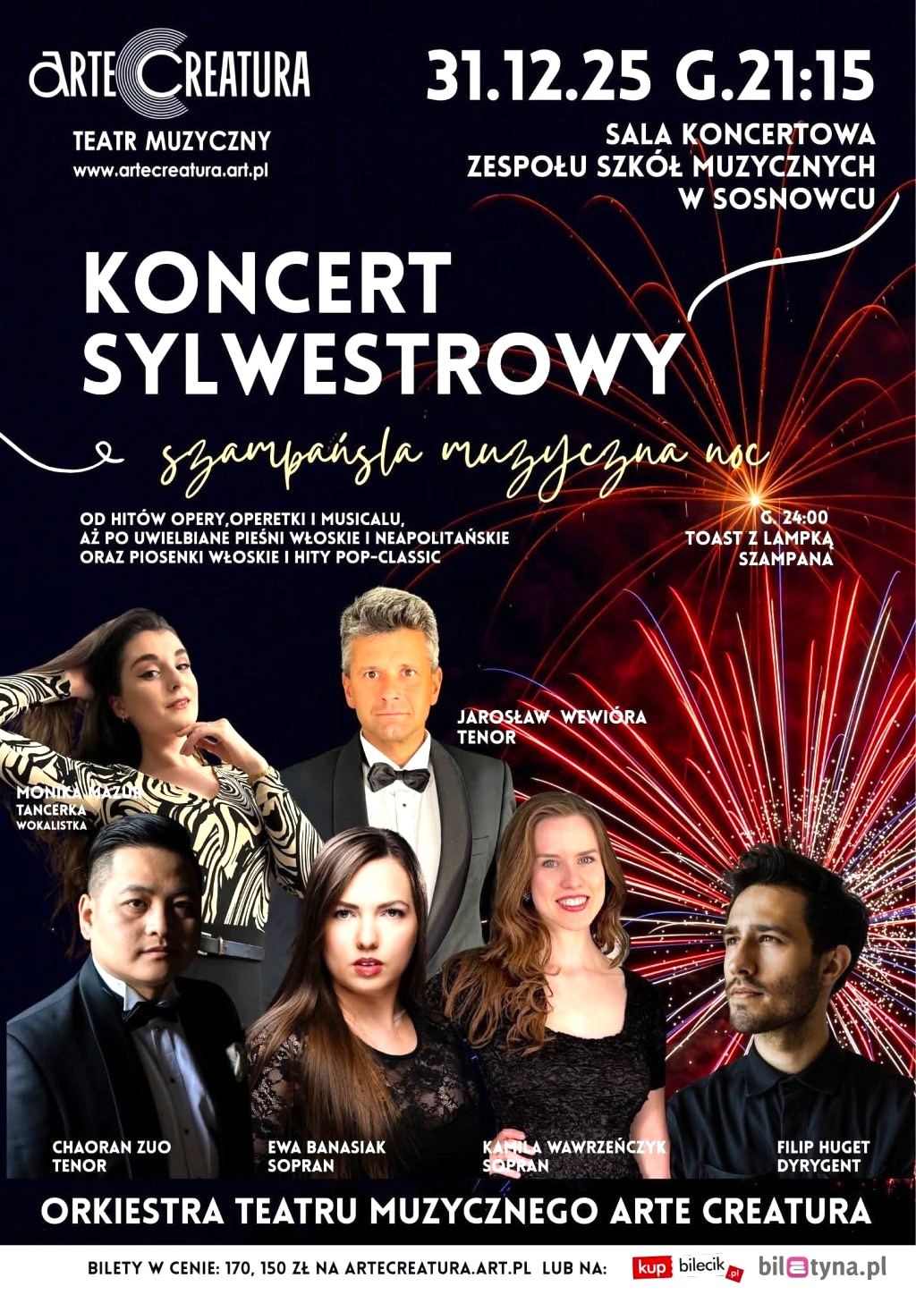 Koncert Sylwestrowy. Szampańska Muzyczna Noc!