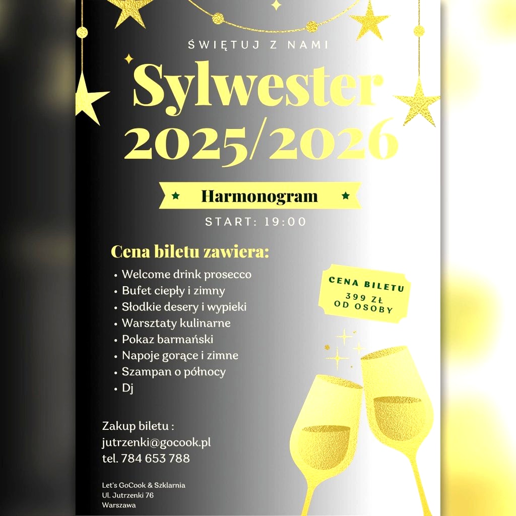 BAL SYLWESTROWY 2025 // GO COOK // WARSZTATY KULINARNE // ŚWIĘTUJ Z NAMI NOWY ROK 2026